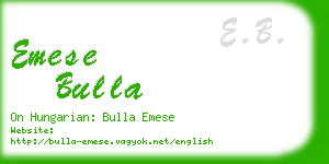 emese bulla business card